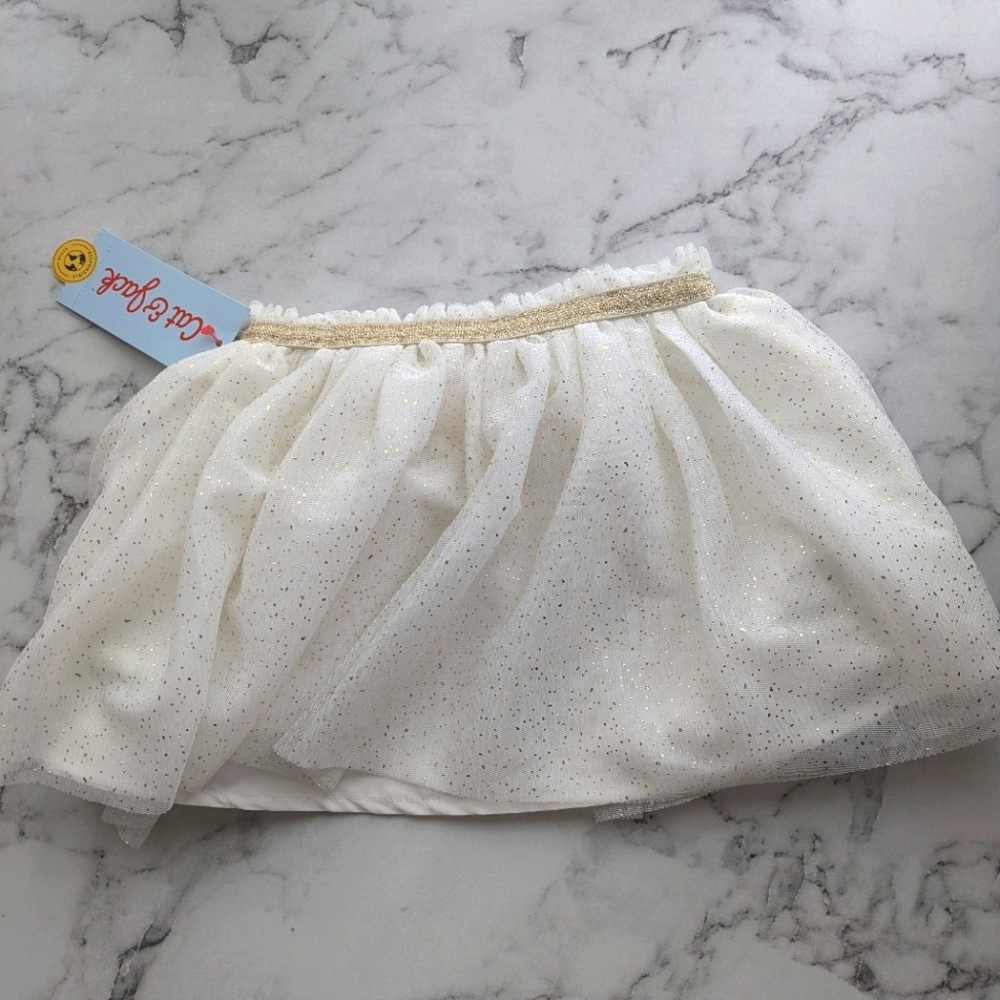 White Glitter‎ Tulle Skirt